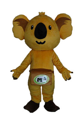 Costume mascotte de koala brun clair