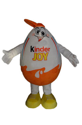 Costume de mascotte de garçon à l'œuf au chocolat kinder allemand