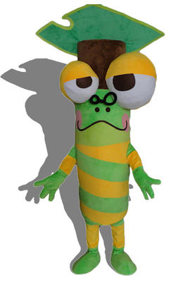 Costume humoristique de mascotte dr. arbre jaune et vert pour adultes