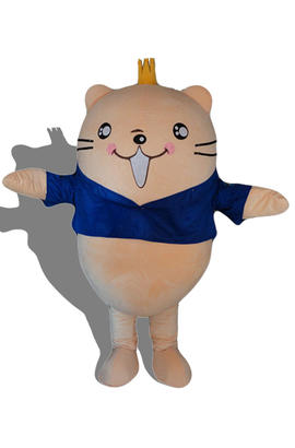 Costume de mascotte du roi ours d’un dessin animé