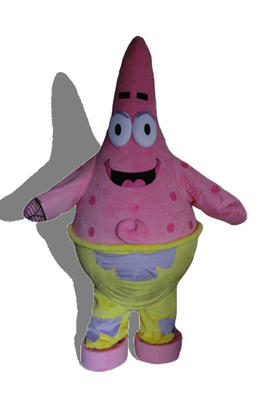 Un costume de mascotte patrick l'étoile de mer dessin animé  en peluche  courte