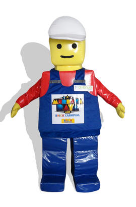 Costume de mascotte d’un personnage lego