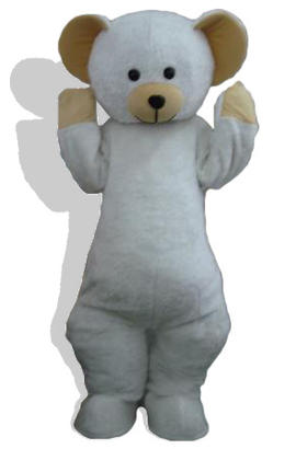 Costume de mascotte animale ours blanc mignon