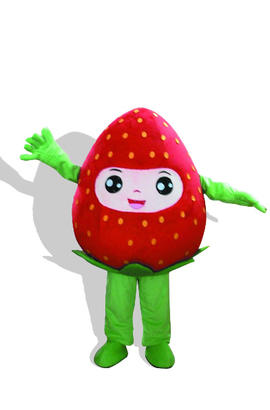 Costume mascotte stylée pour garçon de fraise super mignonne