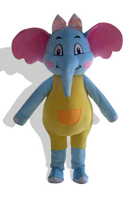 Costume animal de mascotte éléphant stylé et mignon