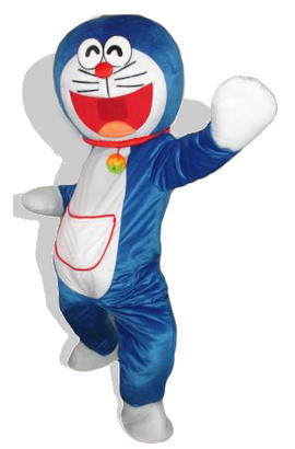 Costume de mascotte en peluche courte du dessin animé doraemon