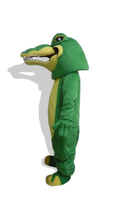 Costume de mascotte animale de crocodile vert méchant