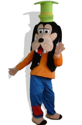 Costume de mascotte pour adulte de dingo dans le dessin animé mickey mouse