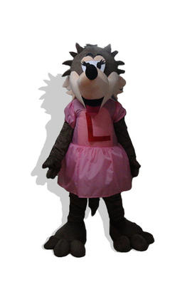 Costume de mascotte pour adulte de dessin animé représentant une renarde dansante